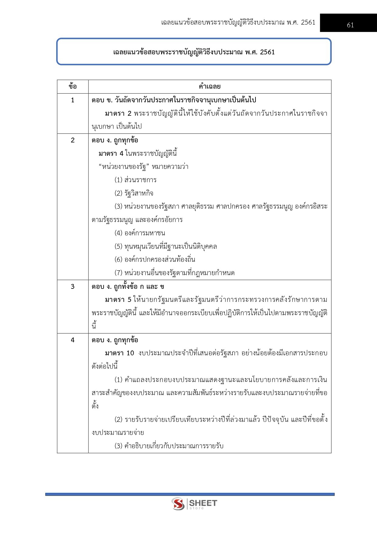 แนวข้อสอบ เจ้าพนักงานการเงินและบัญชีปฏิบัติงาน กรมที่ดิน